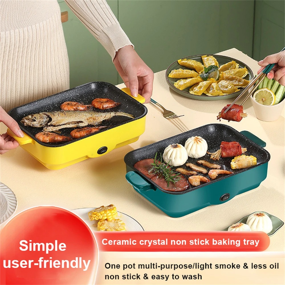 Kitchen Baking Tray Organiser - Multifunctional Electric BBQ Grill 26cm Square