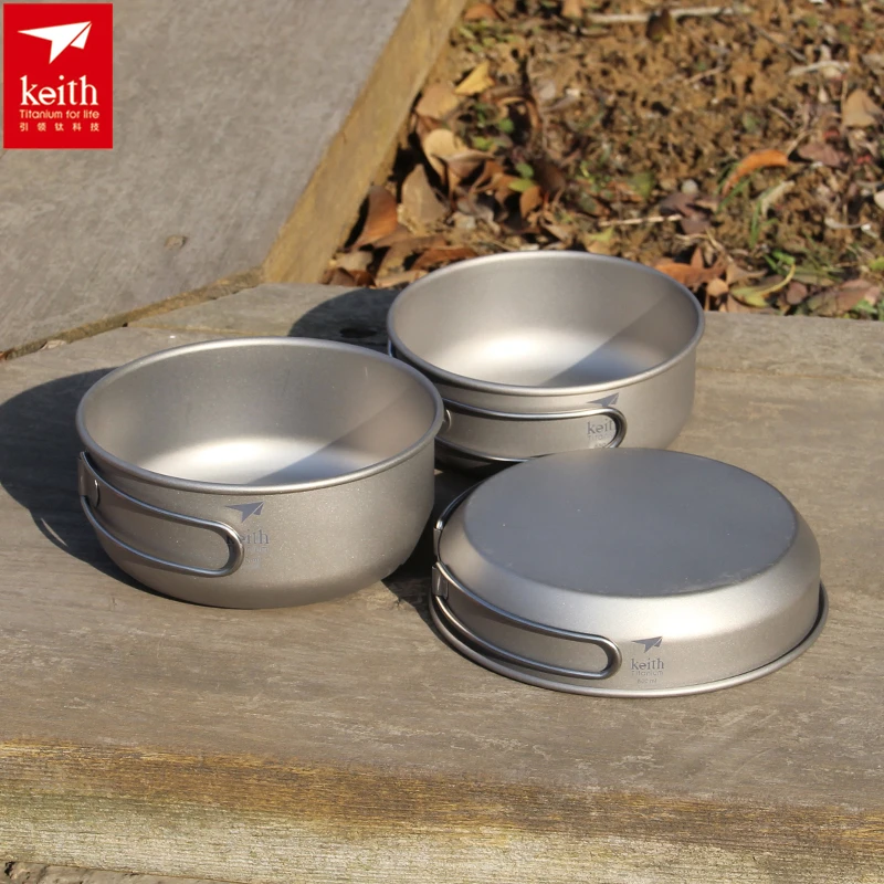 Kitchen Baking Pan Set - Keith 3PCS Titanium Cookware Pans Bowls