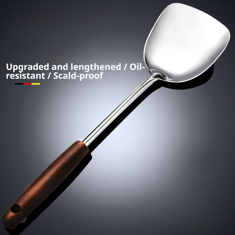 Offset Spatula Set - Stainless Steel Wooden Handled Kitchen Utensil