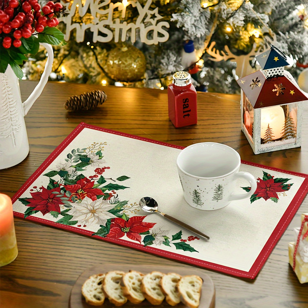 Kitchen Baking Pan Set - 4-piece set of beige leaf Christmas