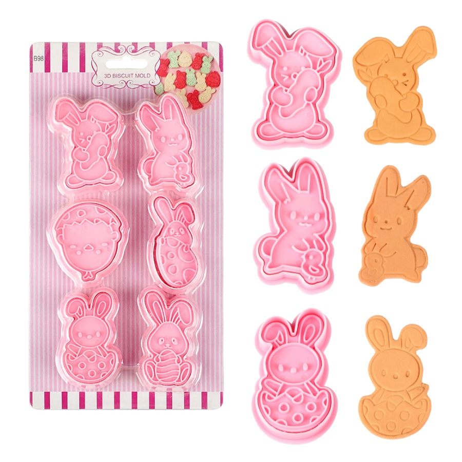 Baking Kitchen Set - 6pcs/Set Easter Bunny Cookie Cutters Kitchen