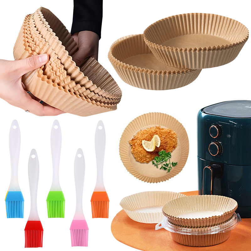 Baking Kitchen Set - 50/100PCS Air Fryer Paper Plate with