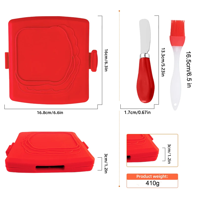 3pack Food Grade Sandwich Toas - Baking Kitchen Set ulasan dan harga