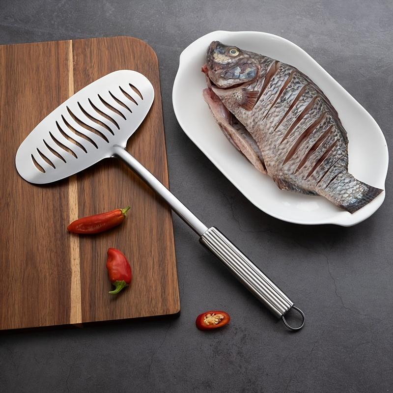 New Large Stainless Steel Fish - Offset Spatula Set ulasan dan harga