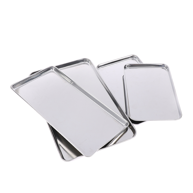 1pc Stainless Steel Tray Recta - Kitchen Baking Tray Organiser ulasan dan harga