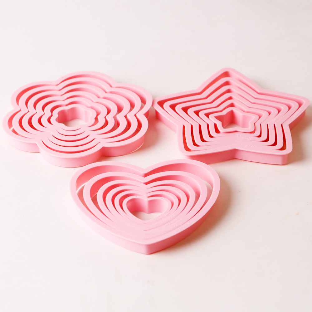 1set/3sets Pink Heart Star Flo - Baking Kitchen Set ulasan dan harga