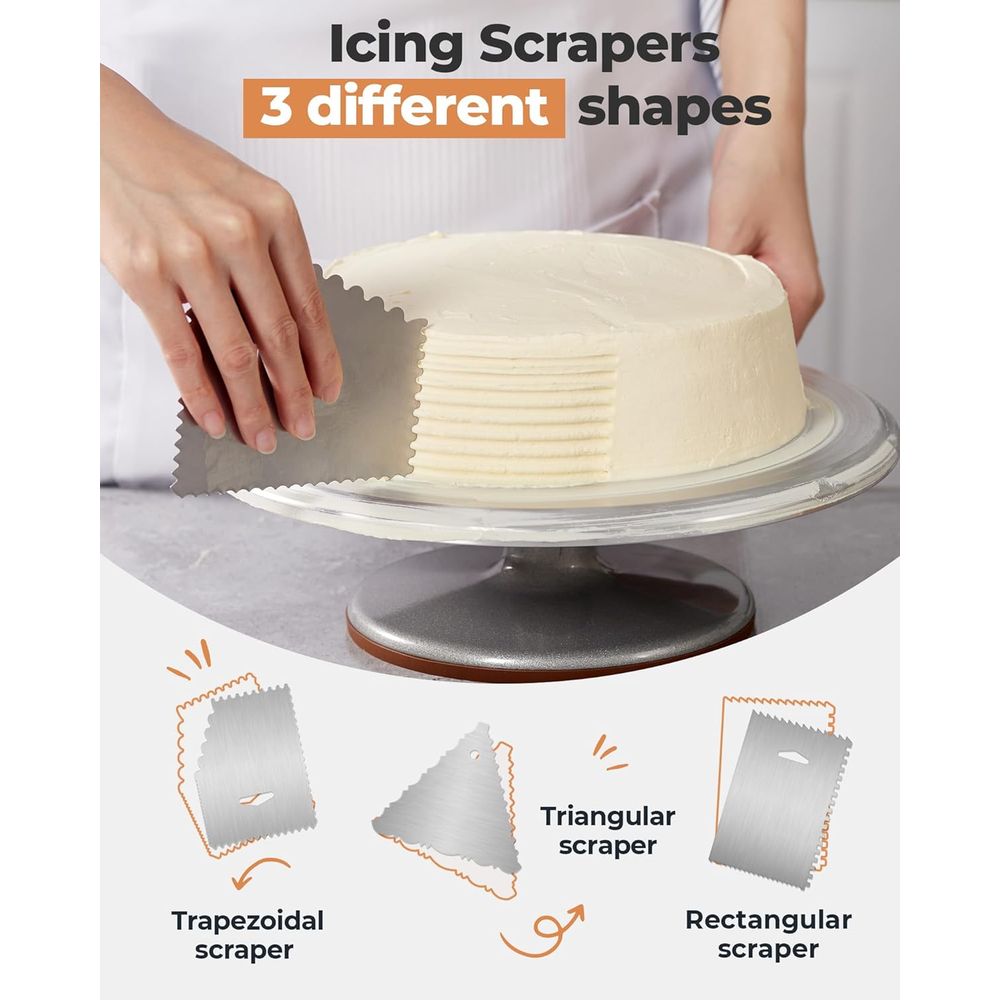 Cake Turntable Set, Revolving  - Offset Spatula Set ulasan dan harga