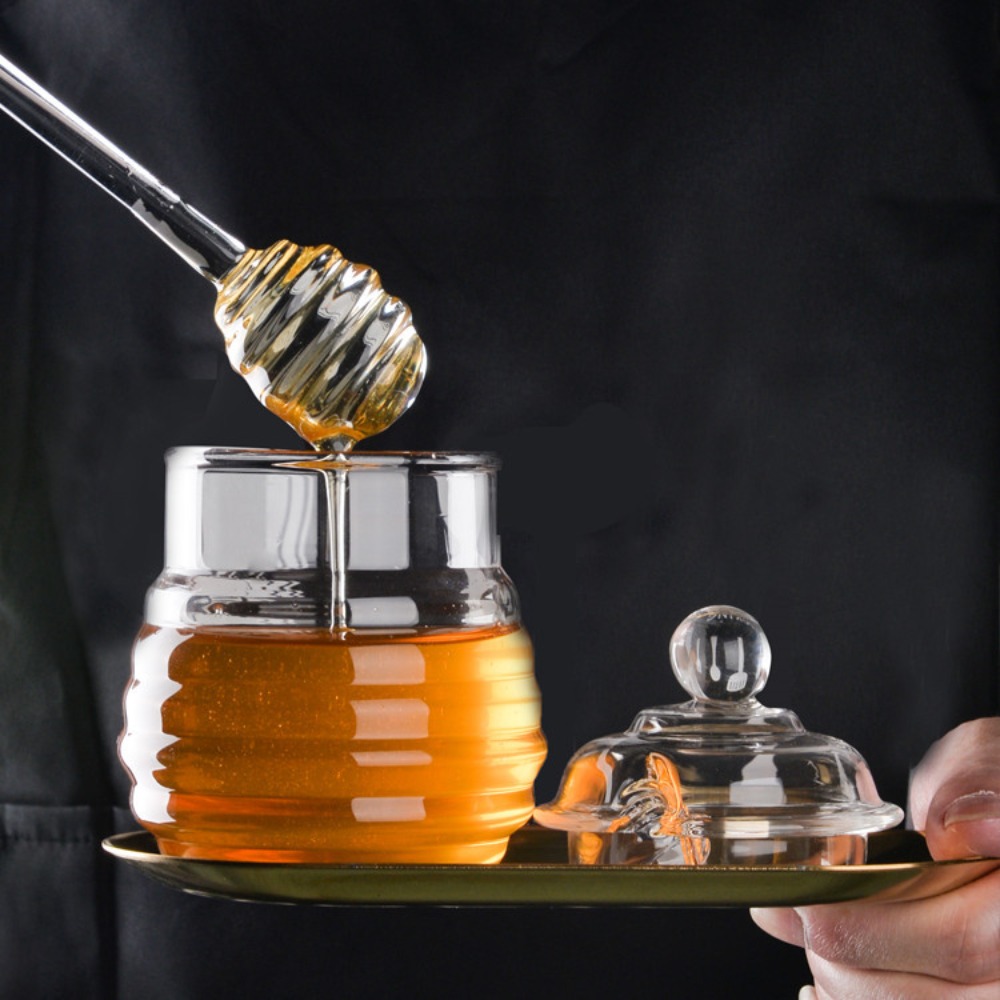 Transparent Honey Pot with Dip - Kitchen Baking Pan Set ulasan dan harga