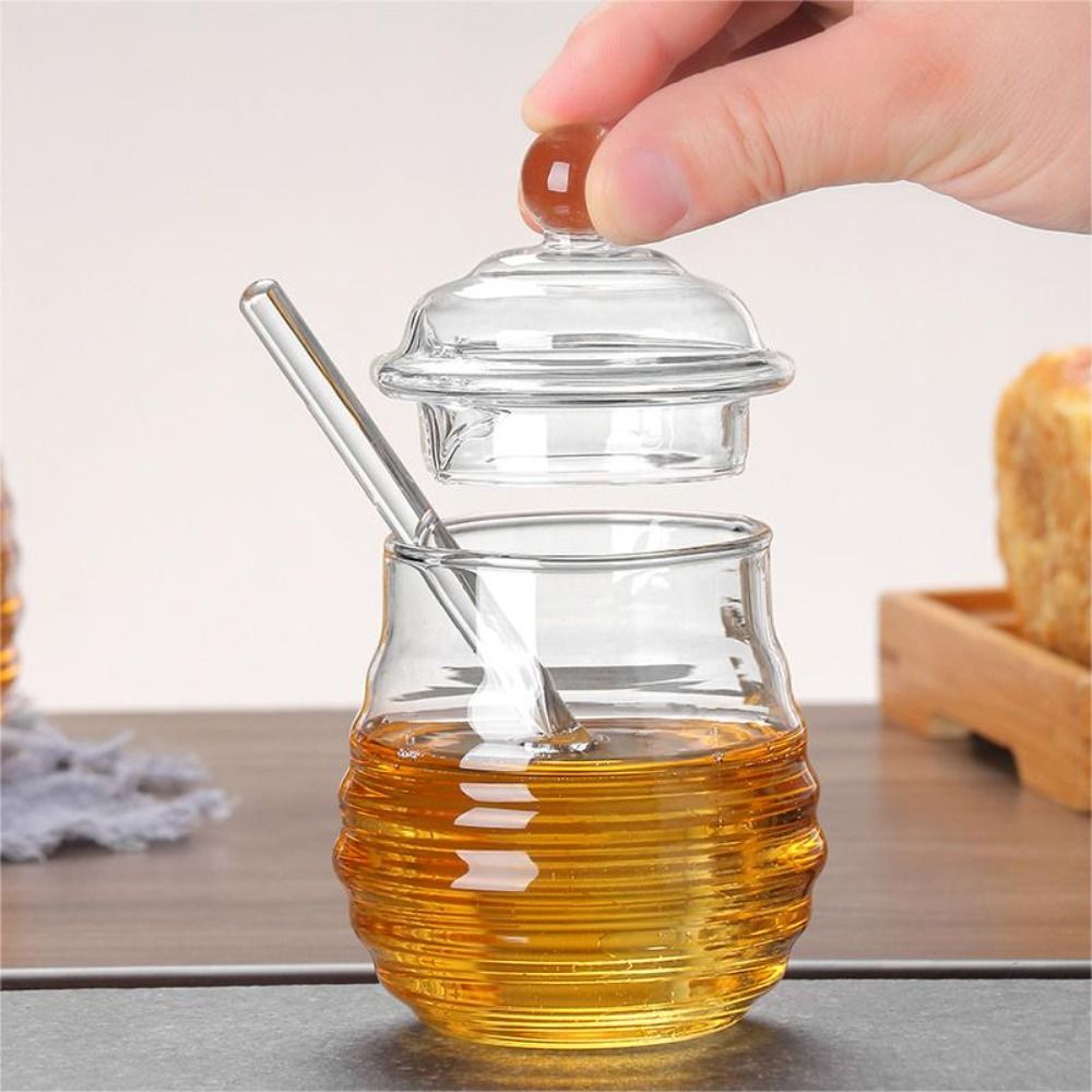 Transparent Honey Pot with Dip - Kitchen Baking Pan Set ulasan dan harga