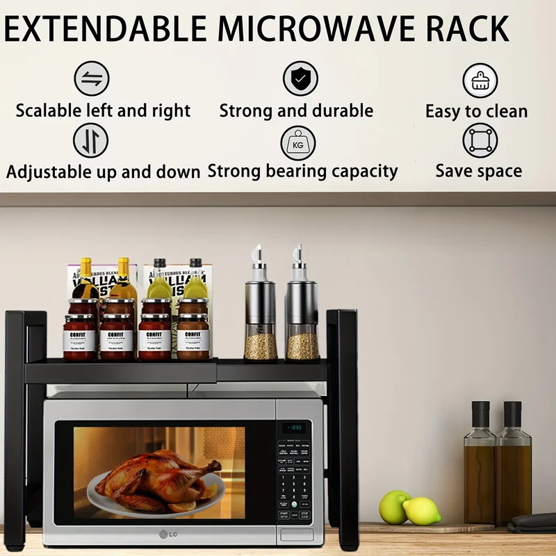 Expandable Microwave Shelf, Mi - Kitchen Baking Rack ulasan dan harga