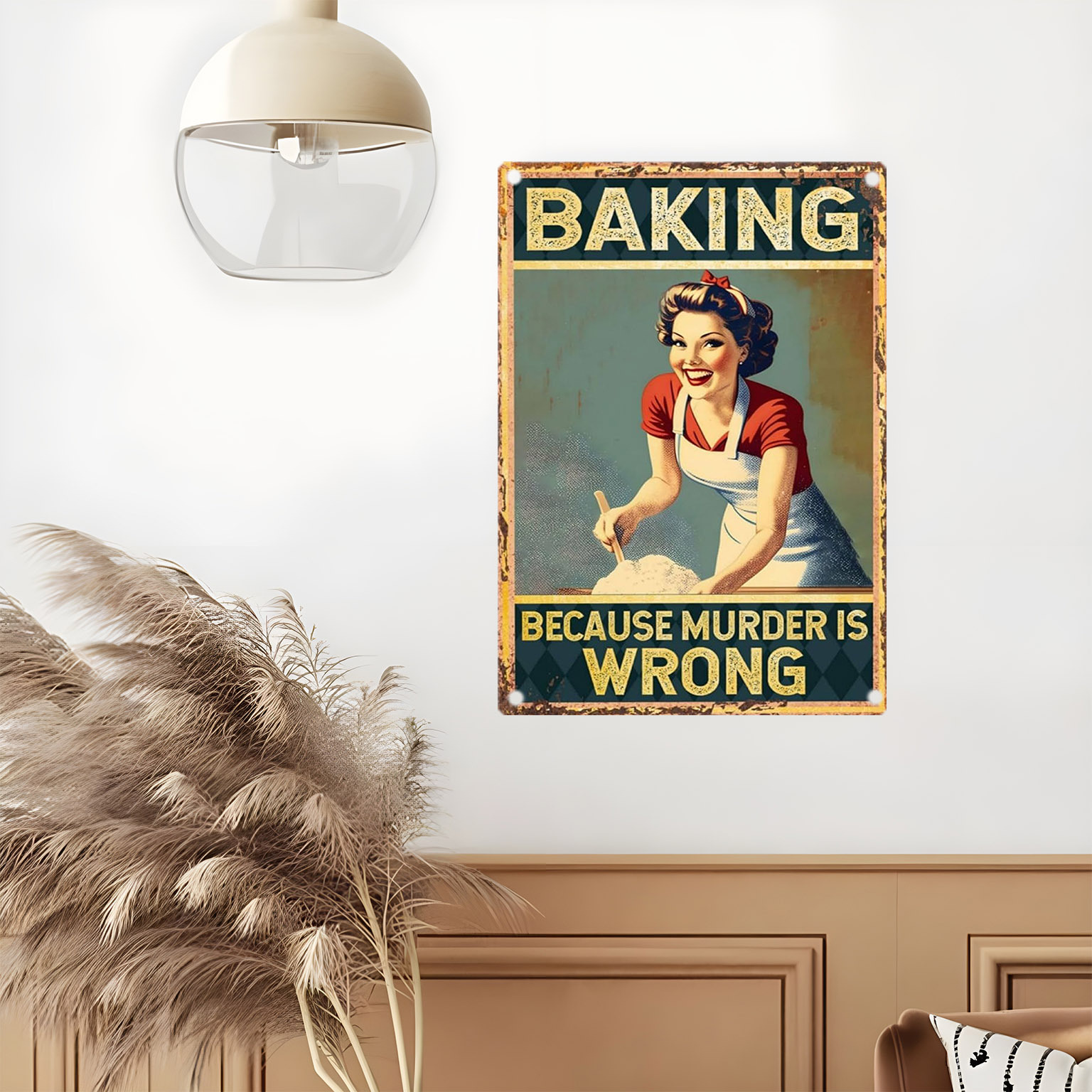Vintage Funny Baking Quote Met - Kitchen Baking Quotes ulasan dan harga