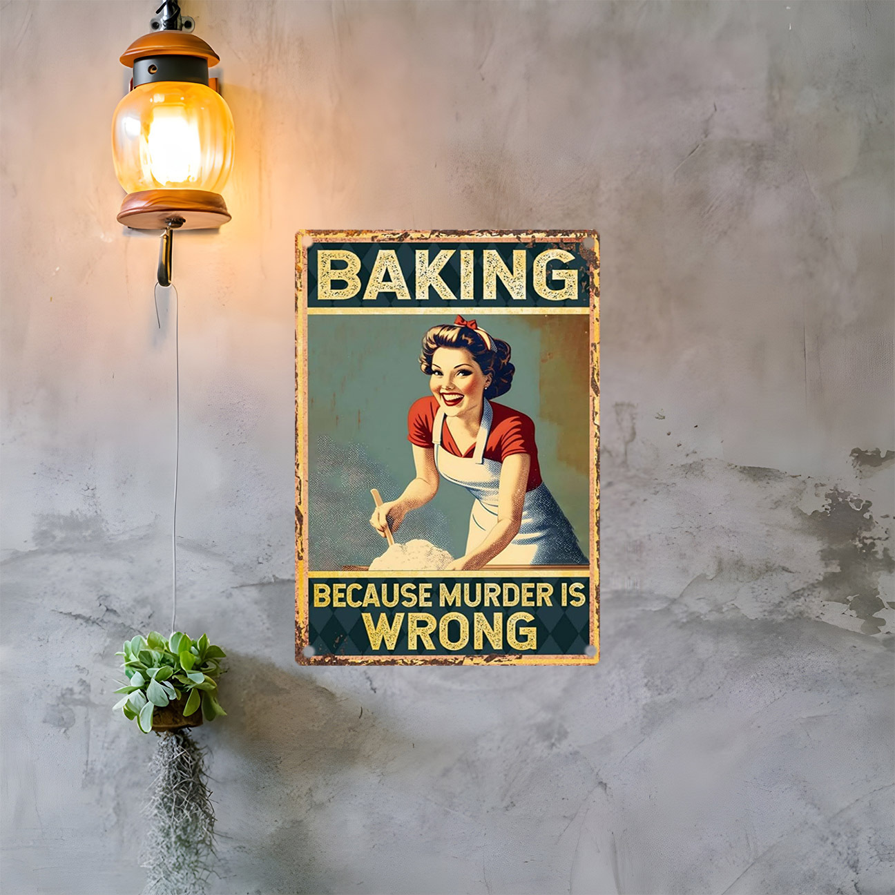 Vintage Funny Baking Quote Met - Kitchen Baking Quotes ulasan dan harga