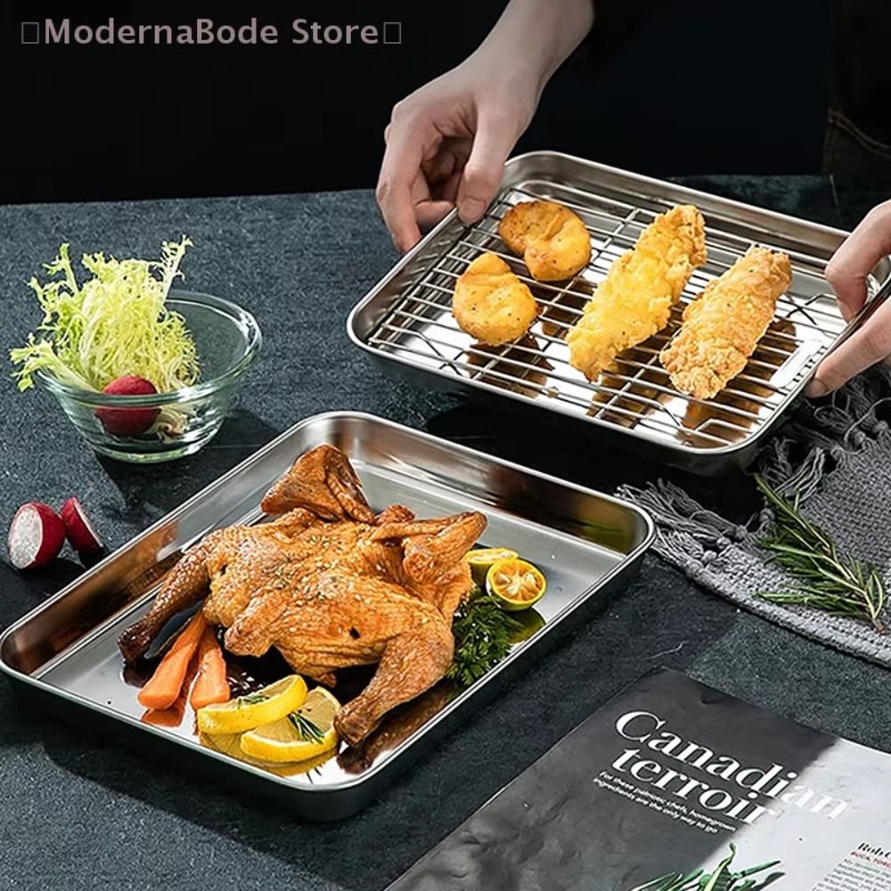 Portable Non-Stick Stainless S - Kitchen Baking Rack ulasan dan harga