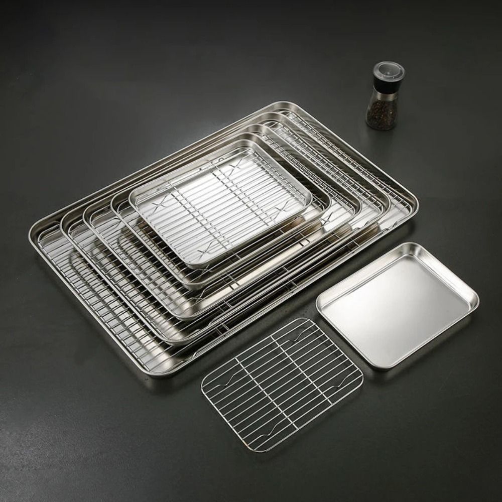 Portable Non-Stick Stainless S - Kitchen Baking Rack ulasan dan harga