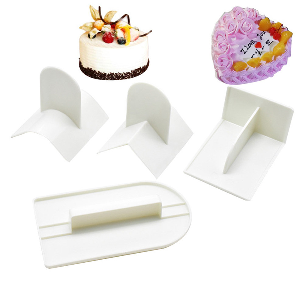 4Pcs Premium Plastic Cake Fond - Fondant Smoother Set ulasan dan harga