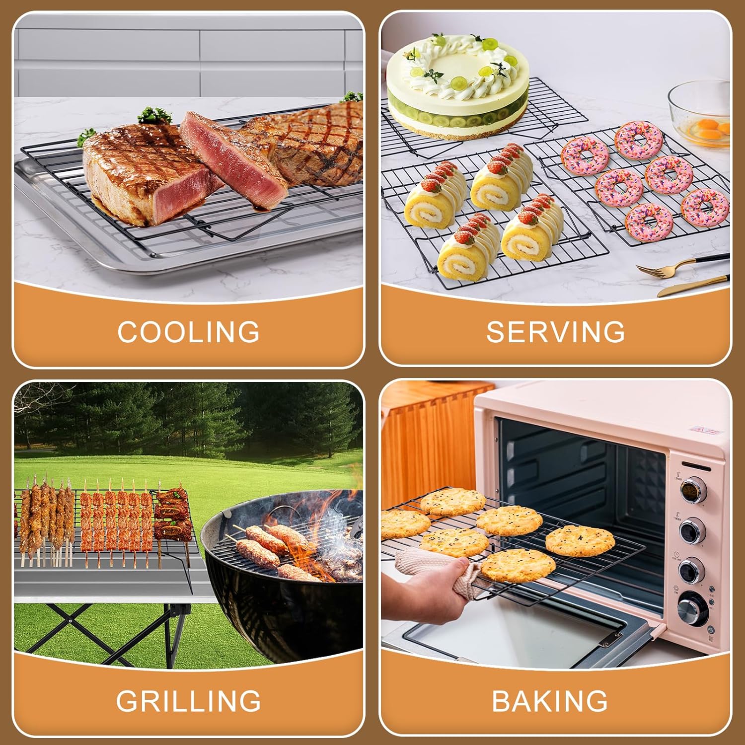 3-Tier Cooling Racks, Stackabl - Kitchen Baking Rack ulasan dan harga