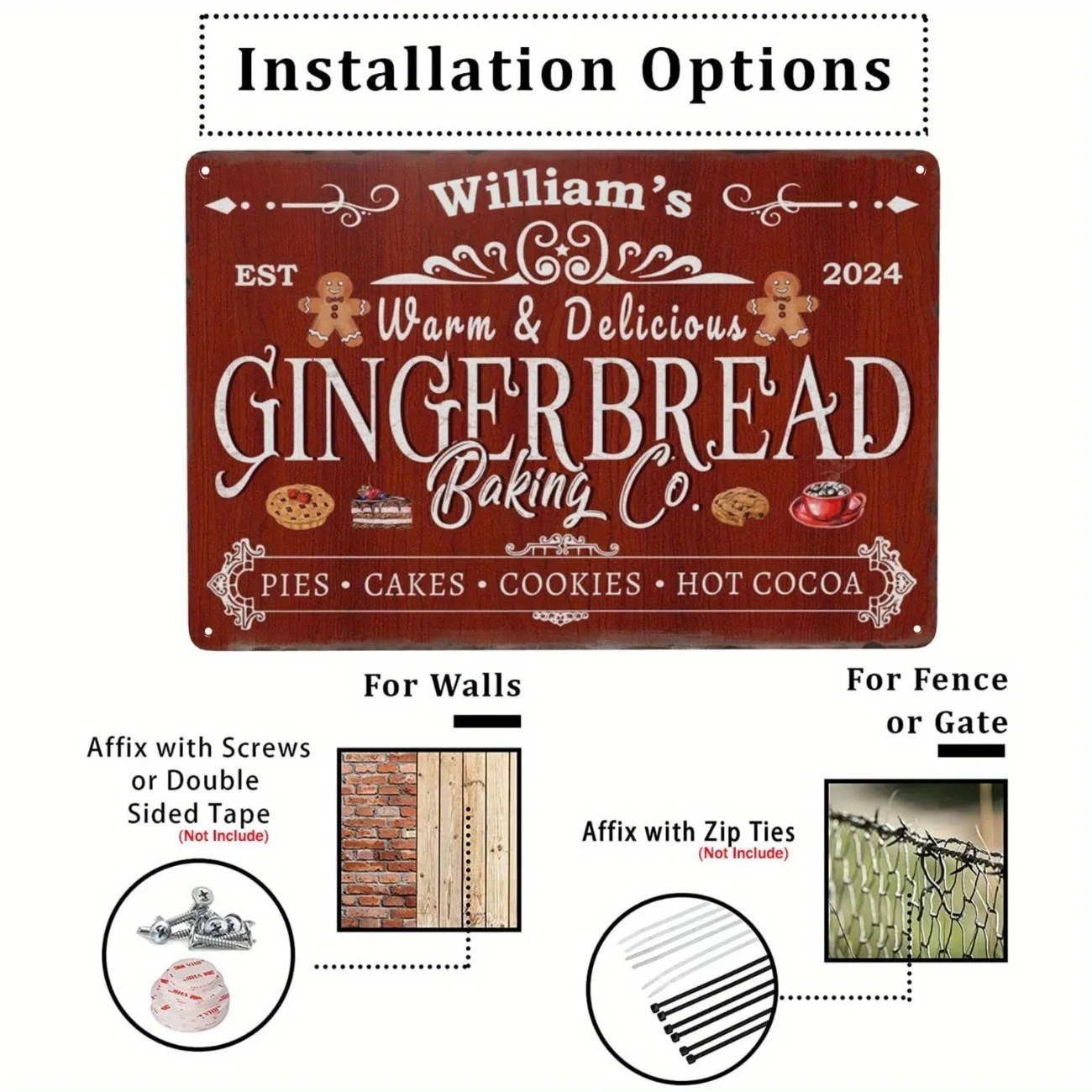 1pc Personalized Gingerbread B - Kitchen Baking Decor ulasan dan harga