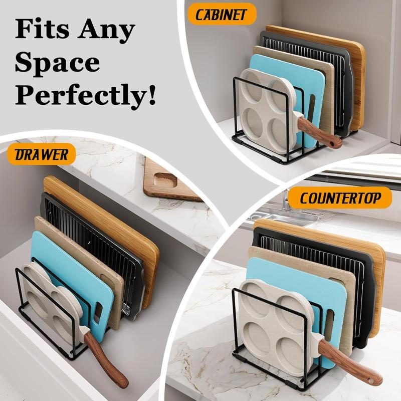 Anti-slip Feet Organizer Bakin - Kitchen Baking Tray Organiser ulasan dan harga