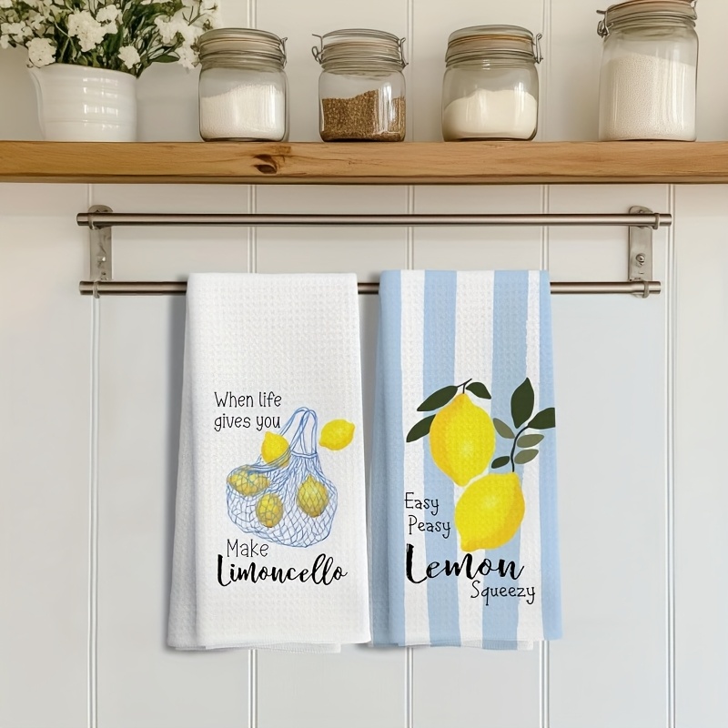 2Pcs, Lemon Mesh Kitchen Towel - Baking Kitchen Set ulasan dan harga