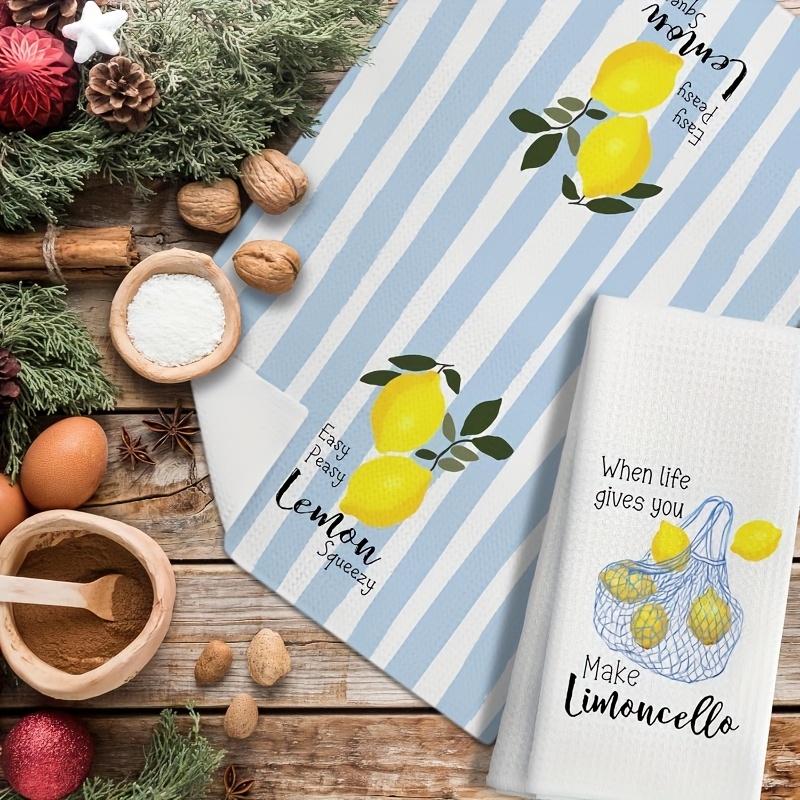 2Pcs, Lemon Mesh Kitchen Towel - Baking Kitchen Set ulasan dan harga
