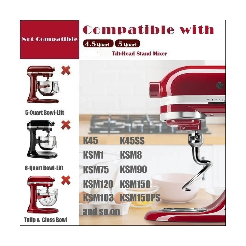 Stainless Steel Spiral Dough H - Kitchenaid Mixer Hand Mixer ulasan dan harga