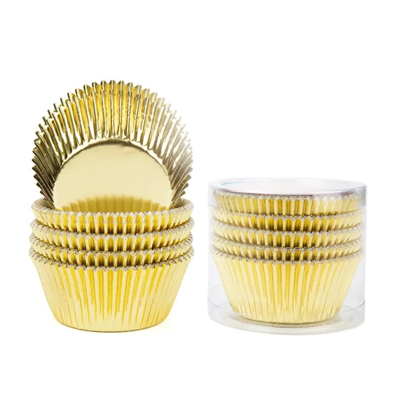 100 piece set of gold foil cup - Baking Kitchen Set ulasan dan harga