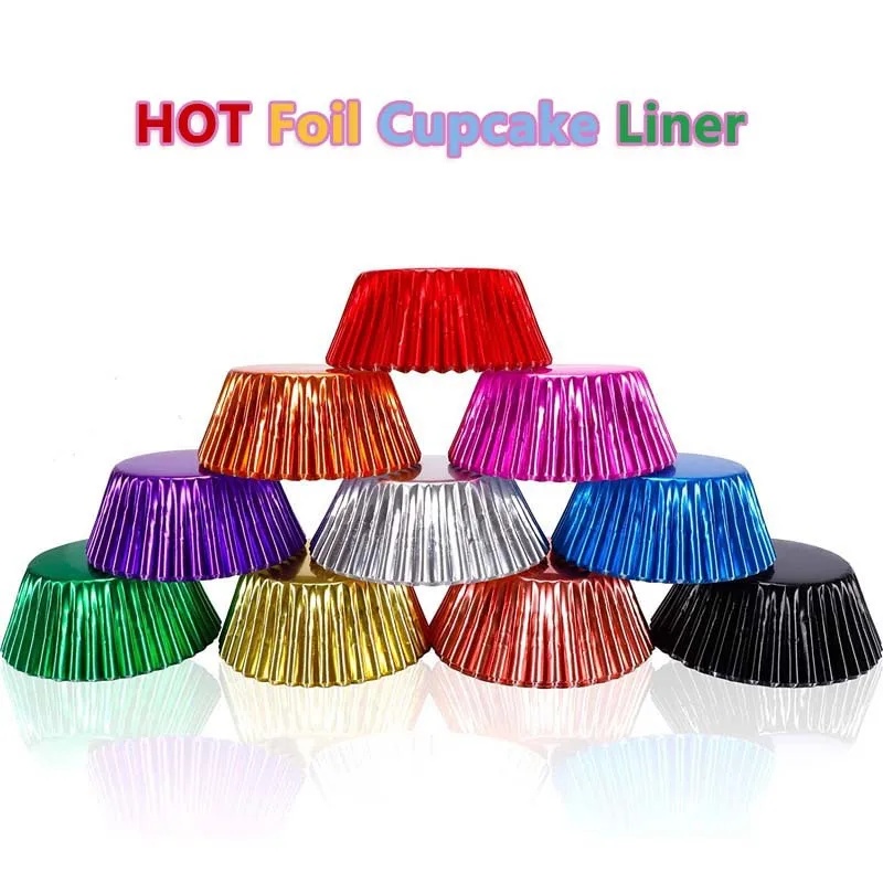 100 piece set of gold foil cup - Baking Kitchen Set ulasan dan harga