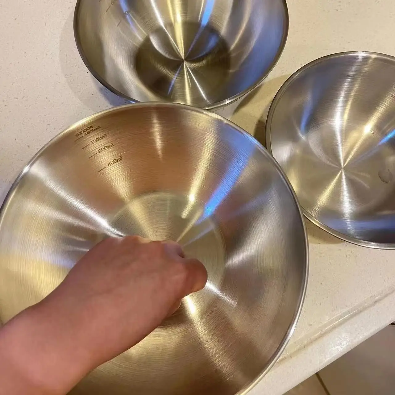 1-3 Stainless Steel Bowl Set w - Baking Kitchen Set ulasan dan harga