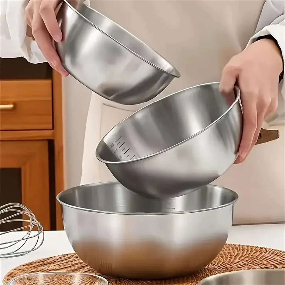 1-3 Stainless Steel Bowl Set w - Baking Kitchen Set ulasan dan harga