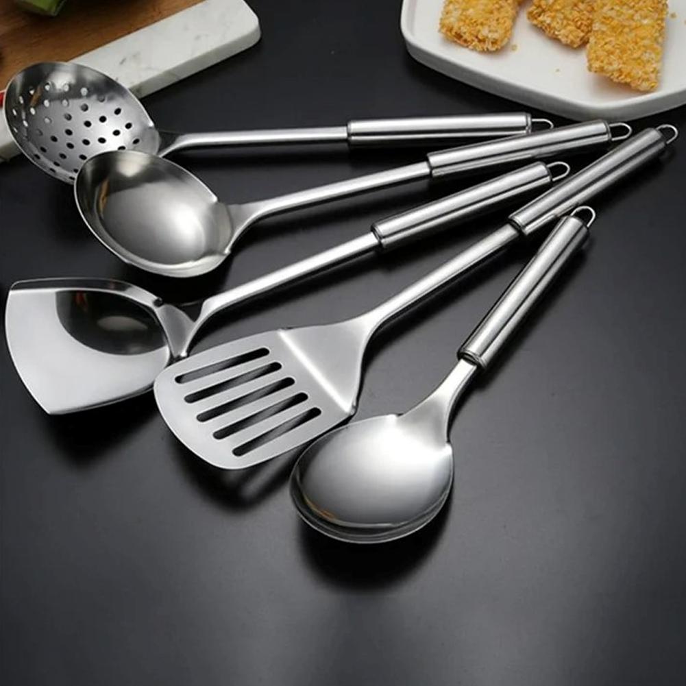 5PCS/SET Stainless Steel Pract - Offset Spatula Set ulasan dan harga
