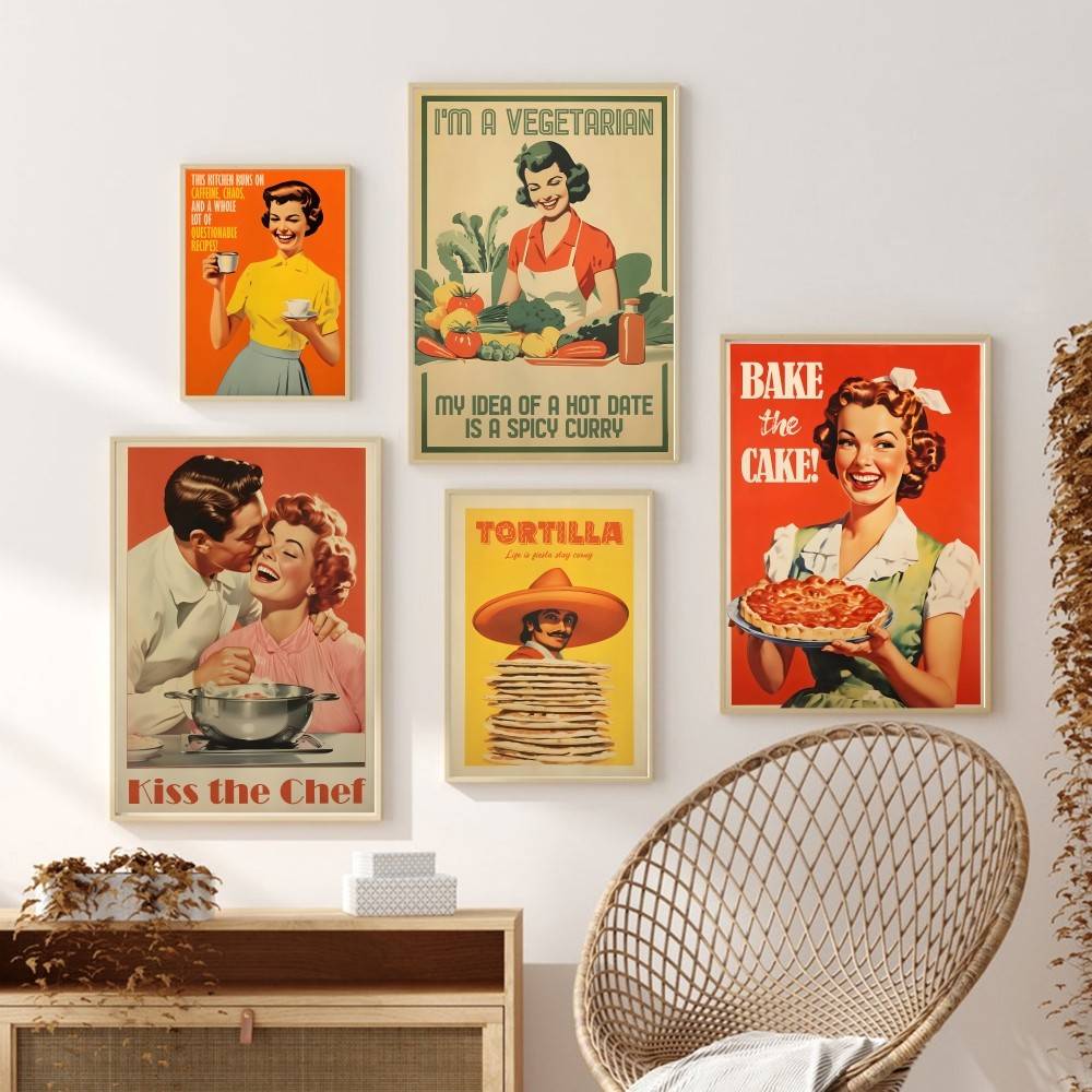 Retro Kitchen Quote Paper Post - Kitchen Baking Quotes ulasan dan harga