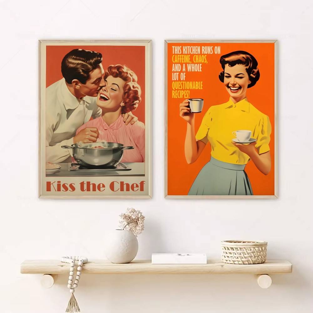 Retro Kitchen Quote Paper Post - Kitchen Baking Quotes ulasan dan harga